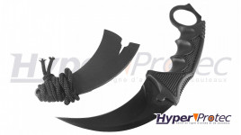 Couteau Karambit noir éco tour de cou