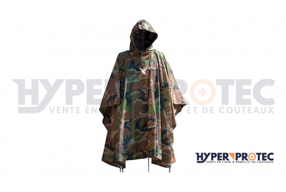 Poncho Mil-Tec Woodland