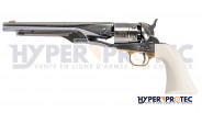 Revolver Poudre Noire Pietta 1860 Army Old Silver Ivoirine