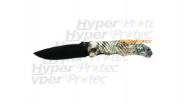 Couteau pliable lame noire - Jungle