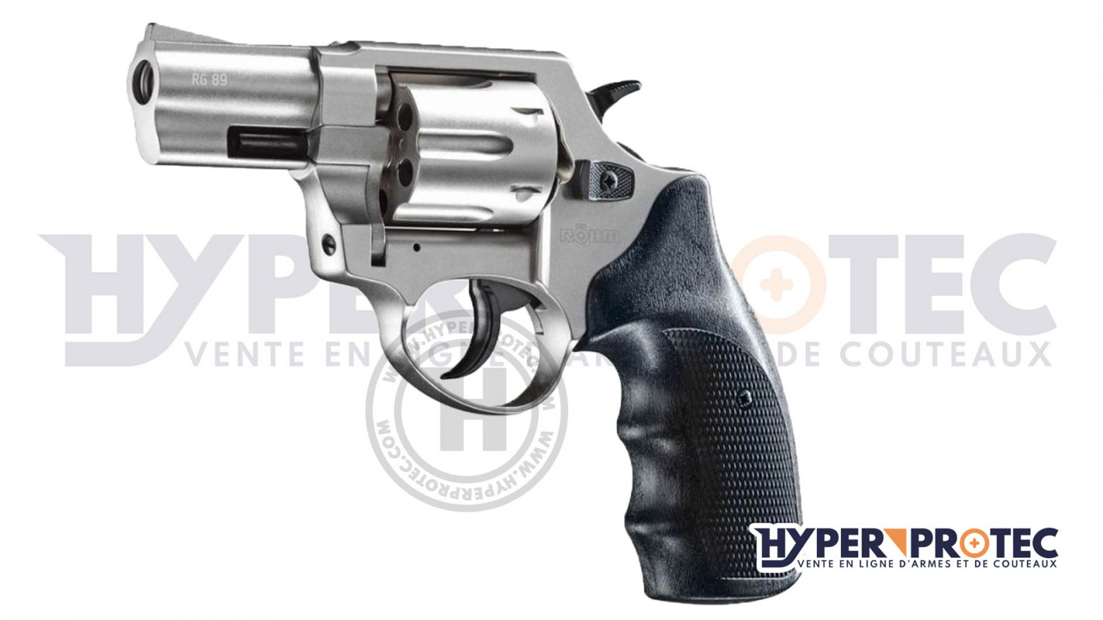 Revolver d'alarme Smith & Wesson Combat nickelé - Armes à blanc et