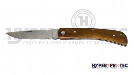 Couteau pliant manche bois foncé lame 9 cm