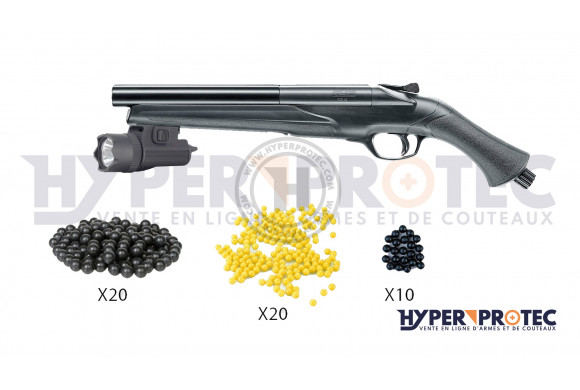 Pack prêt à tirer Fusil T4E HDS 68 de défense en balle caoutchouc calibre .68