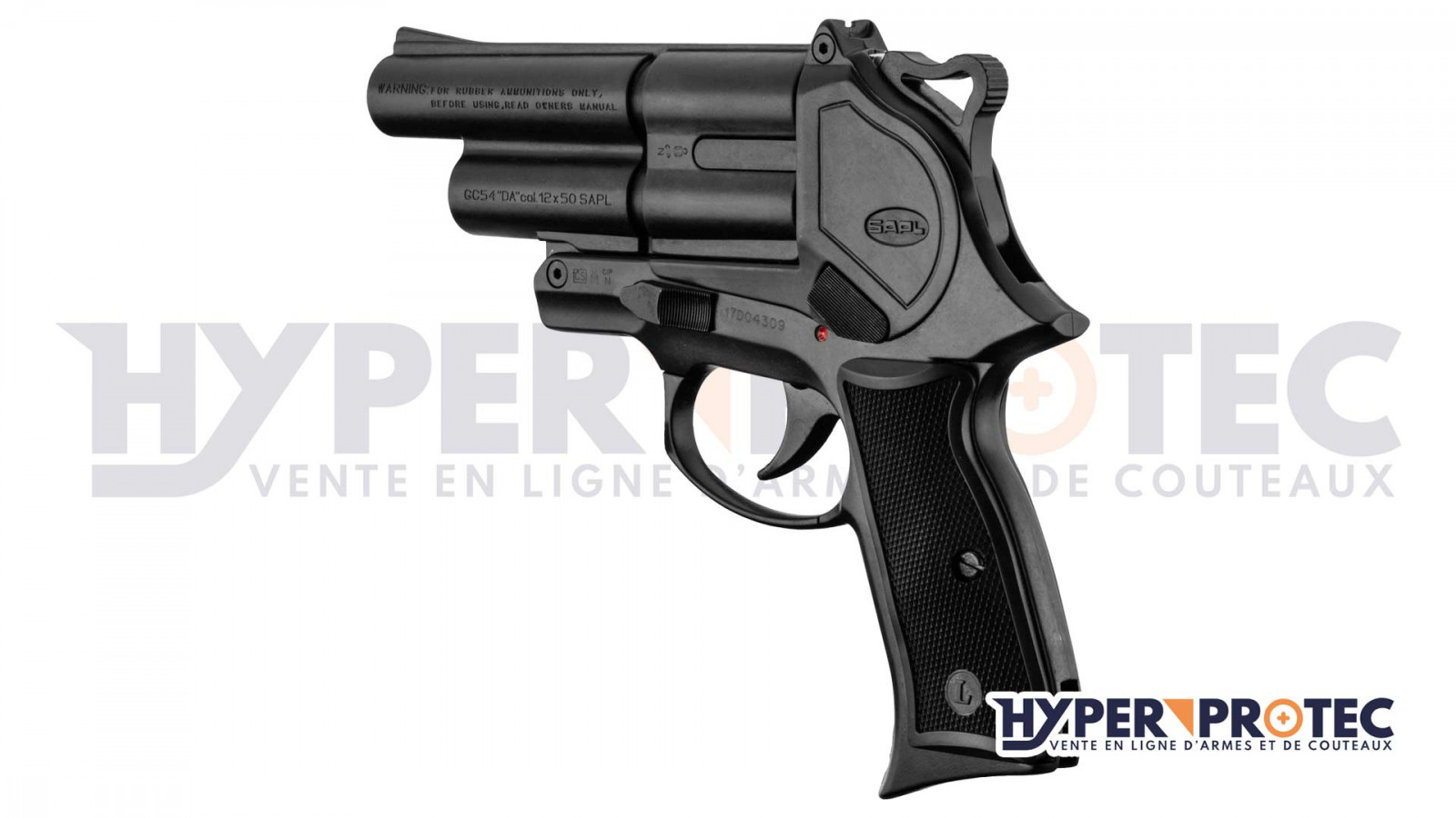 pistolet GC54 DA de défense tir de projectile caoutchouc en calibre 12