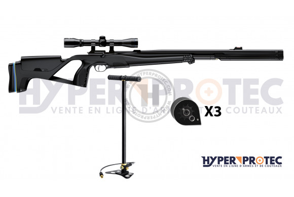  Carabine à plombs PCP avec pompe et lunette Pack XM1 S4 Suppressor