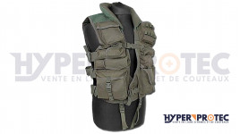 Gilet assaut noir multi poches pour airsoft