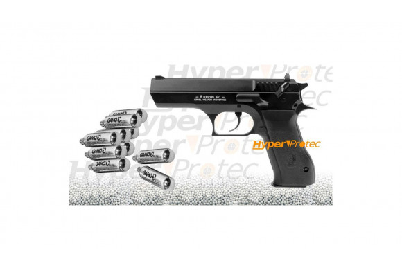 Pack Airsoft Jericho 941 + billes bio + co2