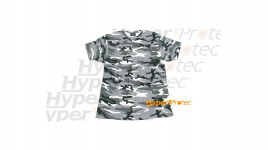 Tee-shirt camo militaire noir et blanc - Taille S