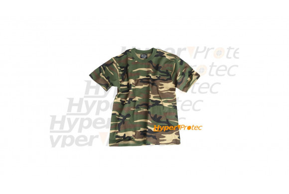 Tee-shirt camo militaire vert - Taille enfant