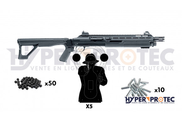 Pack Fusil à Pompe Balle Caoutchouc T4E HDX 68