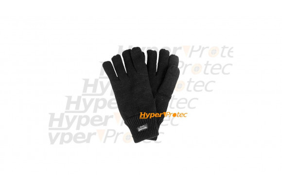 Gants noirs extensibles Thinsulate - taille moyenne 8 à 10