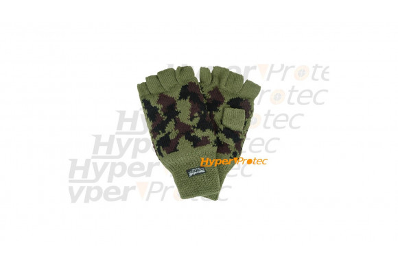 Mitaines vertes camo extensibles Thinsulate