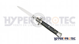Couteau automatique Italien corne noire - 18 cm