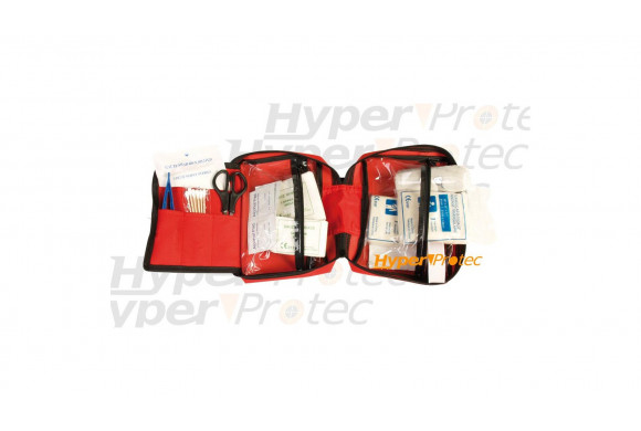 Trousse de premiers secours rouge avec zip