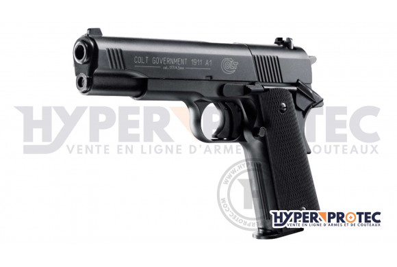 Pistolet CO2 à plombs 4.5 mm Colt Government 1911 A1 noir 