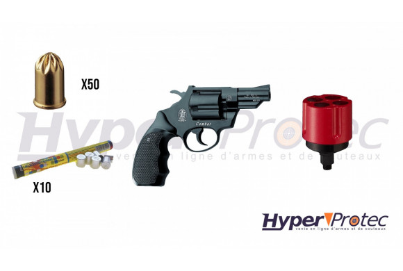 Pack promo Alarme Revolver Smith & Wesson avec fusées