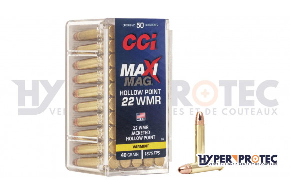 cartouches CCI 22WMR HP maxi-magnum