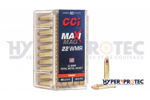 50 cartouches 22 Mag CCI Maxi-Magnum