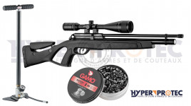 Pack complet GAMO Carabine Coyote tactical noir PCP 5.5 mm