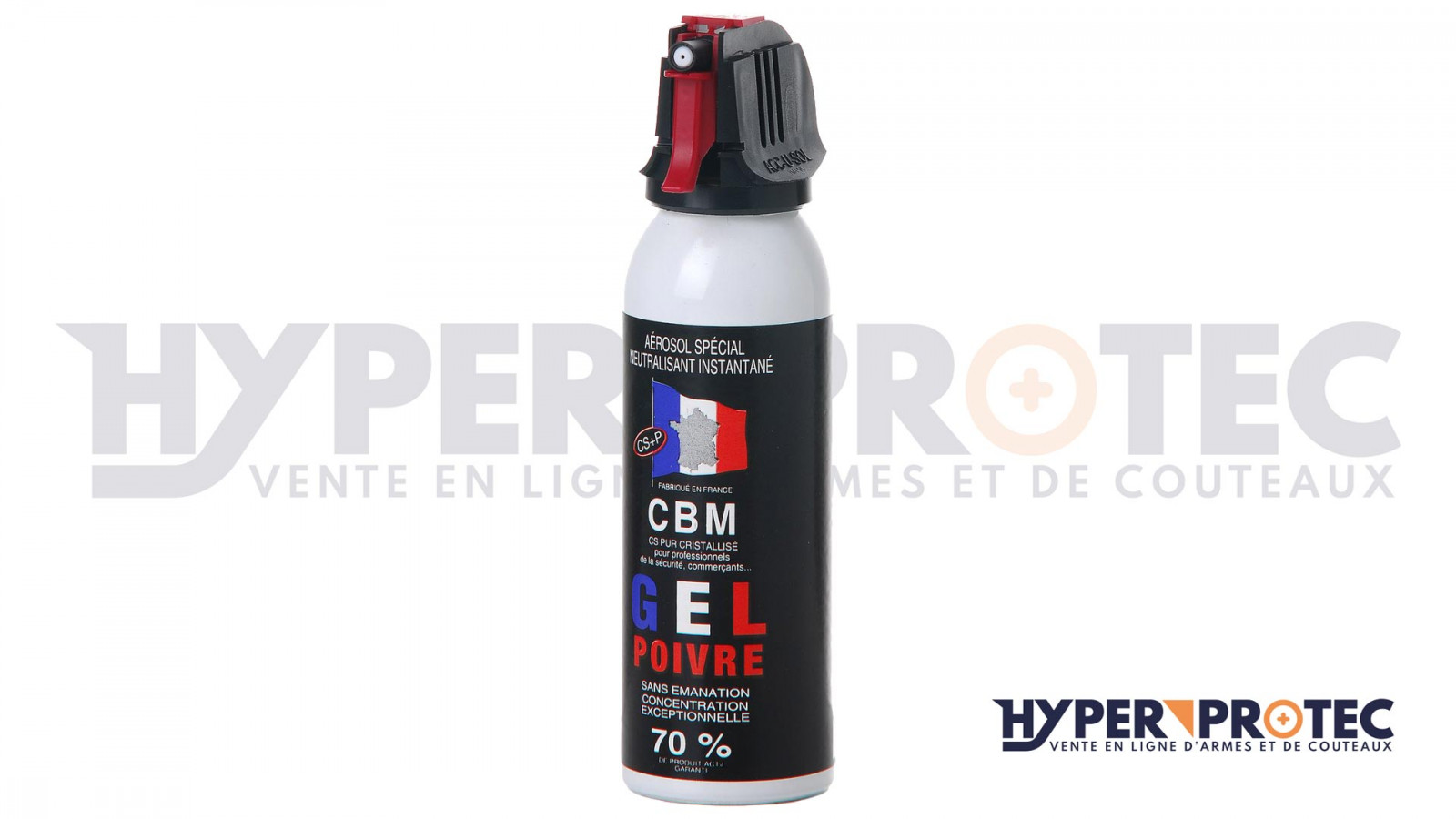 CBM Gel Poivre CS+P - Bombe Lacrymogène - HyperProtec