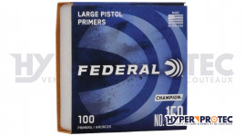 Federal Large Pistol Primers - Amorces Poudre Noire