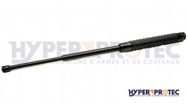 Matraque PRO télescopique 66cm noire- acier trempé - poignée grip - avec  étui - Matraque - Tonfa - Auto Défense