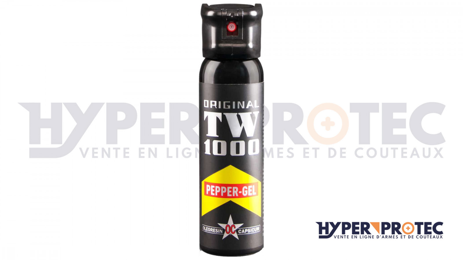 Bombe lacrymogène TW1000 PEPPER GEL 100 Professionnal Gel Poivre 100 ml  avec poignée - Atelier Airsoft