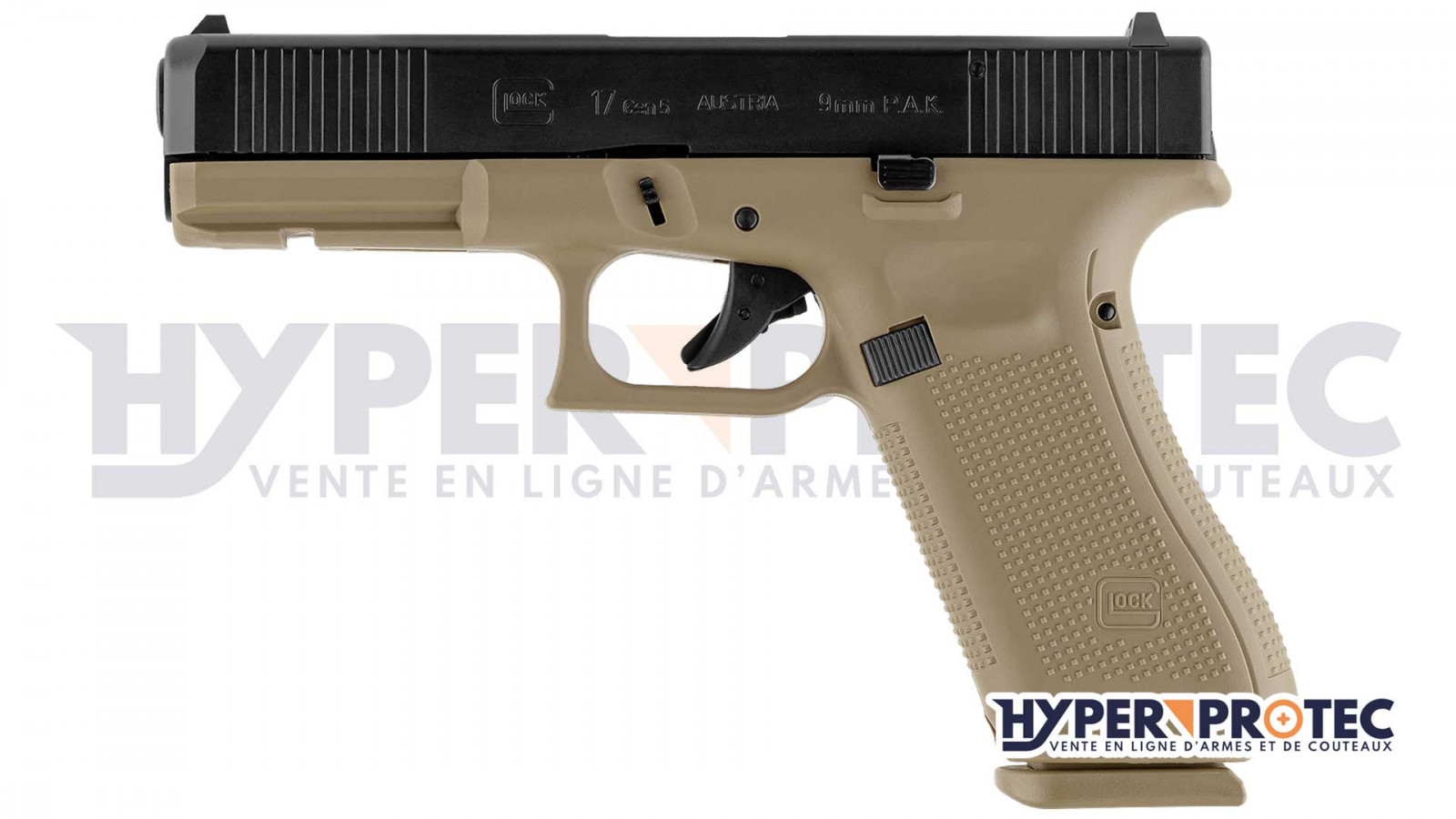 Pistolet factice en caoutchouc Glock 