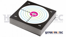 100 cibles carton en couleur 14x14 cm tir au plomb