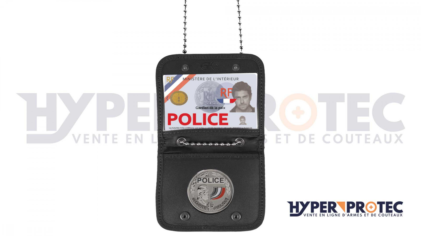 Hyper Access Porte Carte de cou avec emplacement médaille - HyperProtec