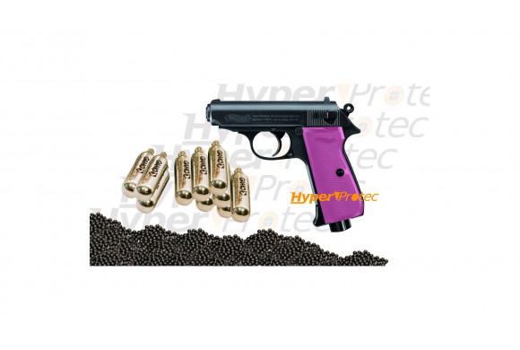 Promotion quantité limitée Walther PPK pink (rose) billes acier