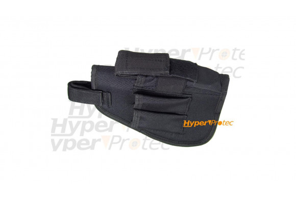 Holster de ceinture droitier noir avec 3 poches extérieures