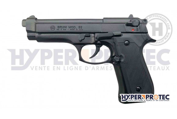 Pistolet d'alarme Bruni Modèle 92 bronzé noir 1er prix