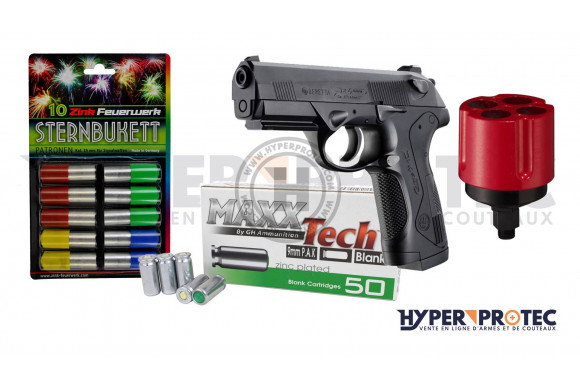 Pack Bruni P4 - Pistolet Alarme feu d'artifice