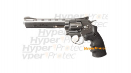 Revolver Dan Wesson chromé 6 pouces - billes acier 4.5 mm