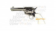 Colt 1873 nickel crosse ivoirine 12 cm - revolver alarme