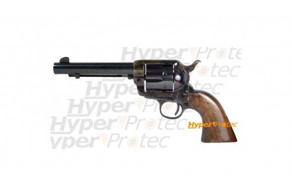 Colt 1873 acier jaspé crosse noyer 14 cm - revolver alarme