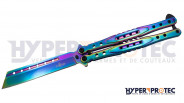 Couteau papillon arc en ciel Third K2823W