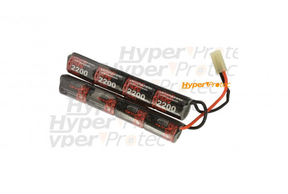 Batterie 2200 mAh 9.6V pour airsoft électrique - type mini