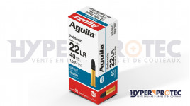 Boite de cartouches 22LR Aguila Subsonic Solid Point 40 Grains