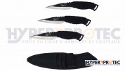 3 couteaux de lancer Perfect Point Black Spider