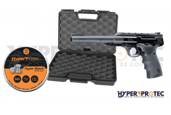 Pack Browning Buck Mark Urx - Pistolet à plomb manuel 4.5 mm