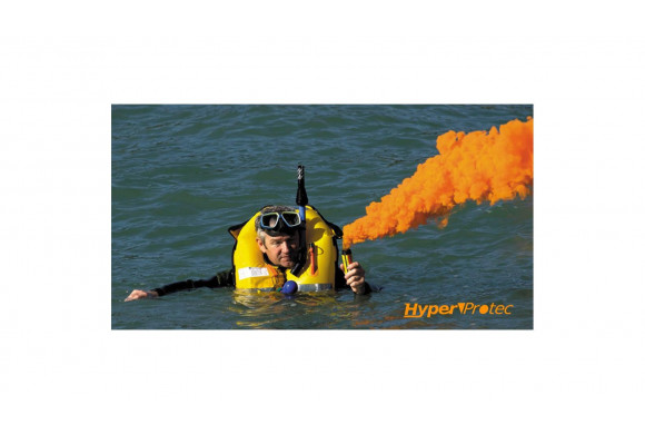 Fumigène à main orange pour détresse maritime