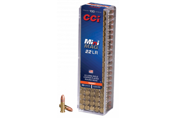 Boite de 100 Munition 22LR CCI Mini Mag ogive pleine