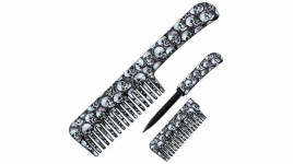 Couteau Caché Blade USA Peigne Skulls