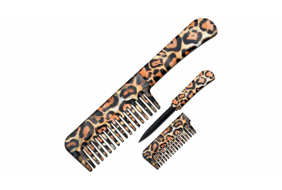 Couteau Caché Blade USA Peigne Léopard