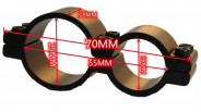 Montage de fixation accessoires 25mm et 18mm
