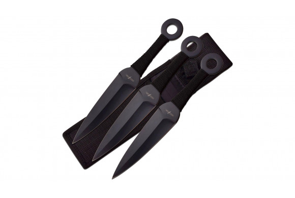 Set 3 Couteaux de lancer Red Precision Kunais édition