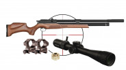 Pack Snowpeak M25W Wood PCP - carabine à plomb calibre 9 mm 19.9 J