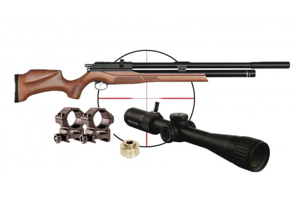 Pack Snowpeak M25W Wood PCP - carabine à plomb calibre 9 mm 19.9 J